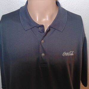 HARRITON MENS COCA-COLA POLO GOLF SHIRT - XXL - GREY